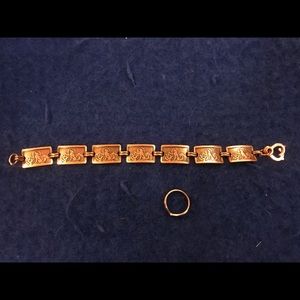 Wolf copper link bracelet new artist